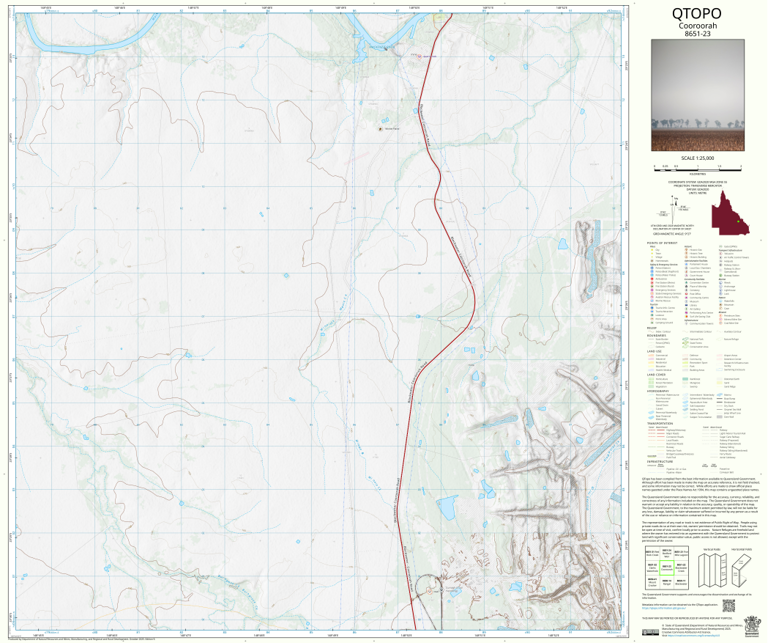 Cooroorah (8651-23) Map by Department of Natural Resources and Mines ...
