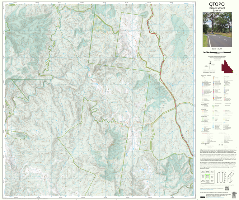 Diaper Mount (9344-14) Map by Department of Natural Resources and Mines ...