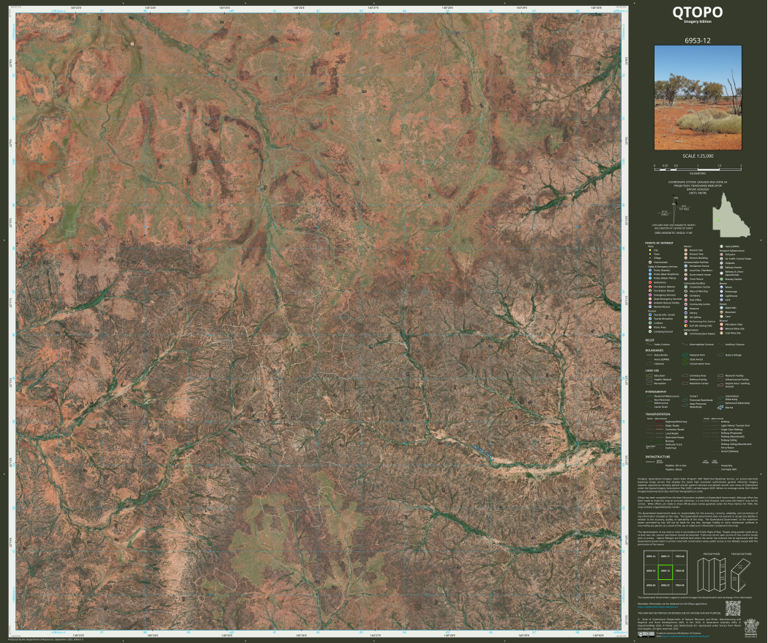 Digby Peaks (6953-12i) Map by Department of Natural Resources and Mines ...