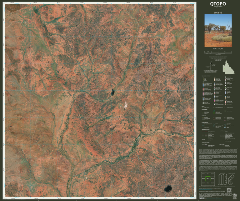 Digby Peaks (6953-13i) Map by Department of Natural Resources and Mines ...