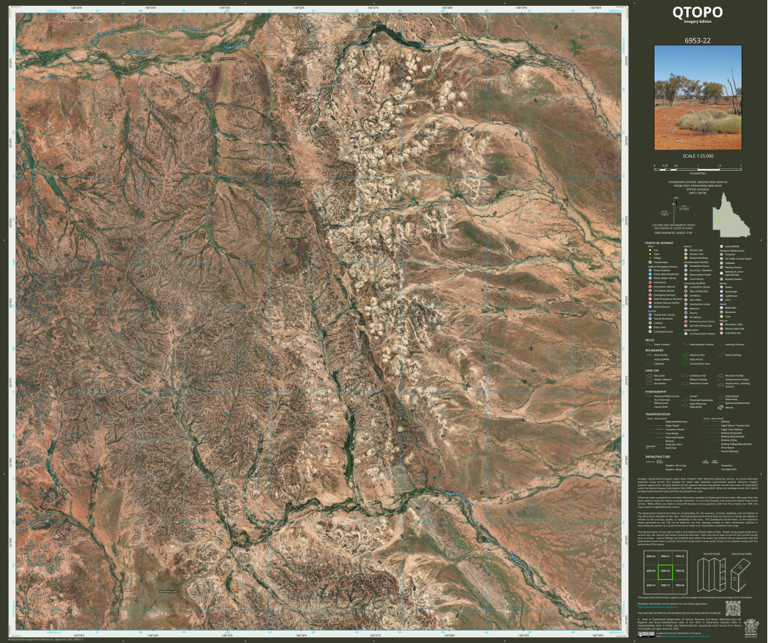 Digby Peaks (6953-22i) Map by Department of Natural Resources and Mines ...