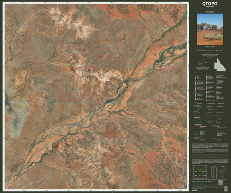 Digby Peaks (6953-32i) Map by Department of Natural Resources and Mines ...