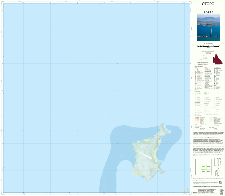 Duke Island (8954-331) Map by Department of Natural Resources and Mines ...