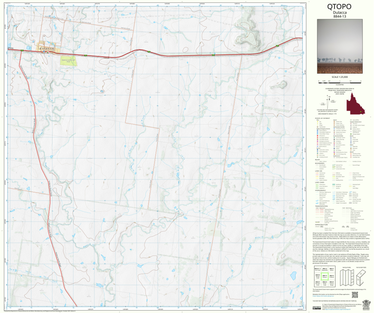 Dulacca (8844-13) Map by Department of Natural Resources and Mines ...