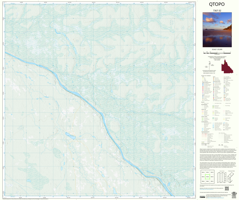 Emu Lagoon (7367-32) Map by Department of Natural Resources and Mines ...