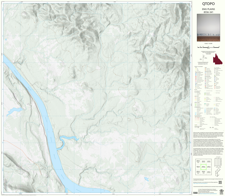 Emu Plains (8556-341) Map by Department of Natural Resources and Mines ...