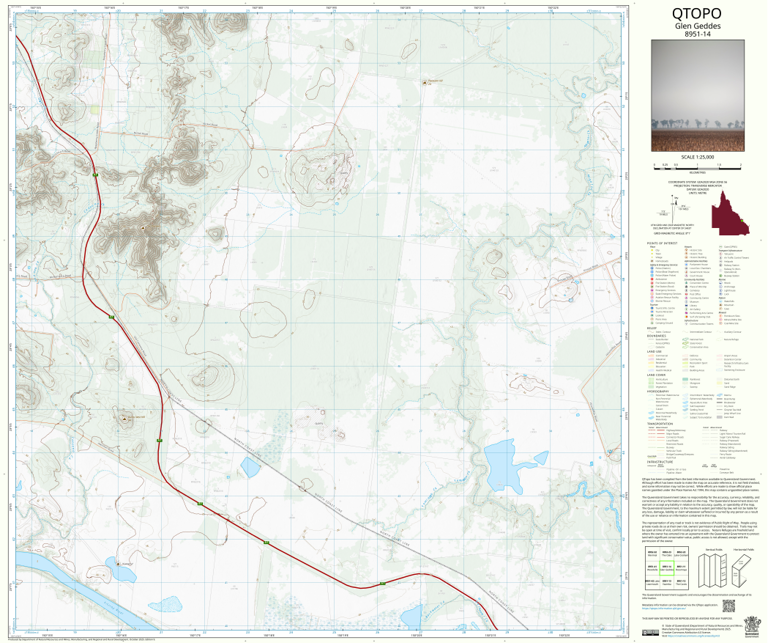 Glen Geddes (8951-14) Map by Department of Natural Resources and Mines ...