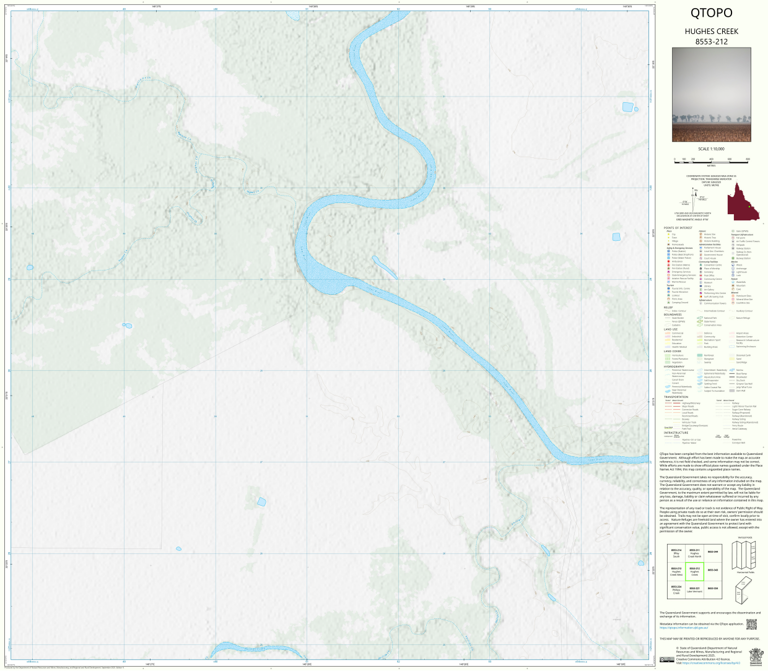 Hughes Map Hughes Creek (8553-212) Map by Department of Natural Resources and ...