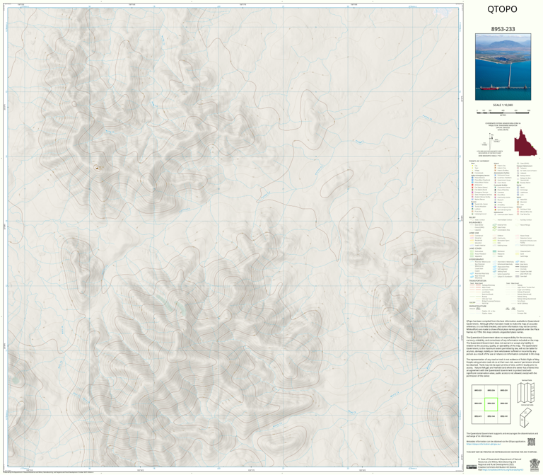 Huttonvale (8953-233) Map by Department of Natural Resources and Mines ...