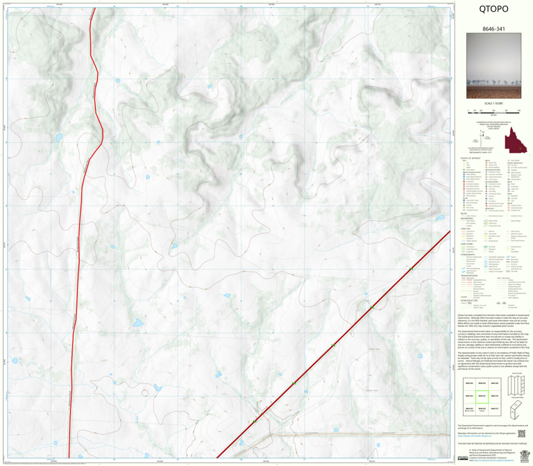 Injune Map Injune (8646-341) Map by Department of Natural Resources and Mines ...