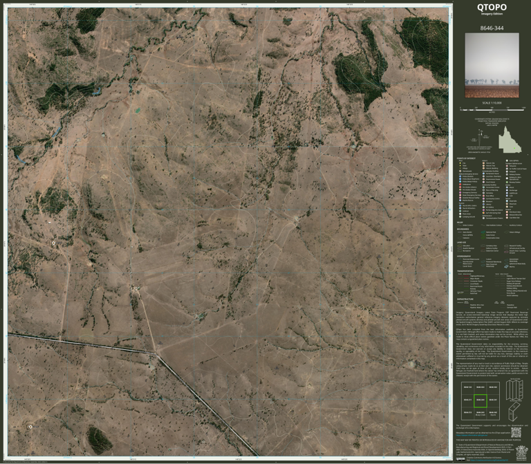 Injune Map Injune (8646-344i) Map by Department of Natural Resources and Mines ...