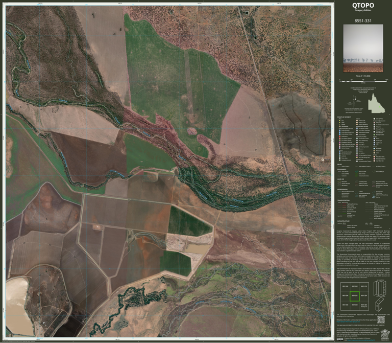 Kingower (8551-331i) Map by Department of Natural Resources and Mines ...