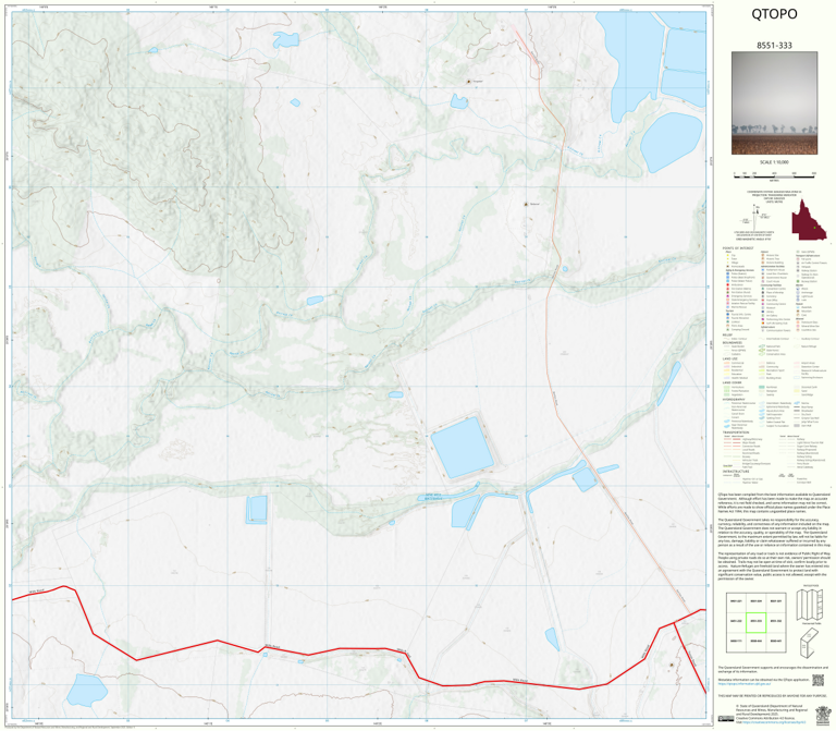 Kingower (8551-333) Map by Department of Natural Resources and Mines ...