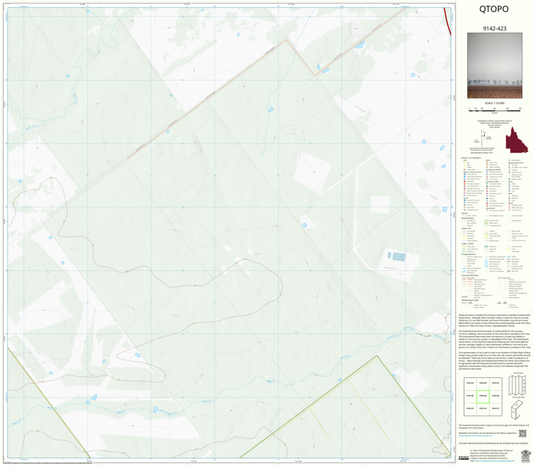 Kurrawa Ck (9142-423) Map by Department of Natural Resources and Mines ...