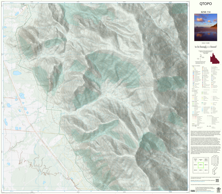 Major Creek (8258-114) Map by Department of Natural Resources and Mines ...