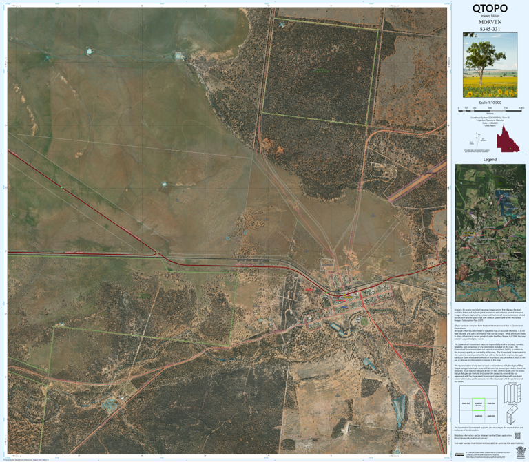 MORVEN (8345-331i) Map by Department of Natural Resources and Mines ...