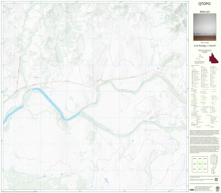 Mount Alma (8950-223) Map by Department of Natural Resources and Mines ...