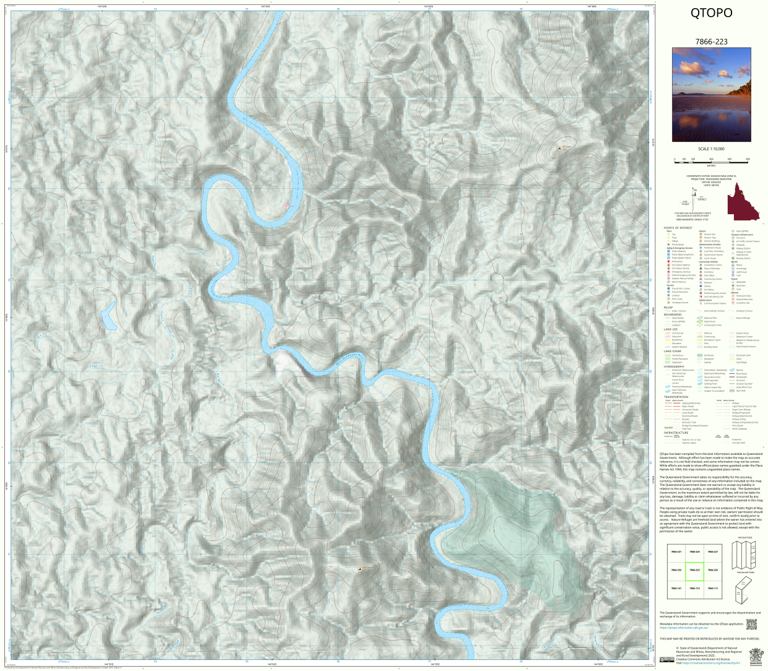 Mount Amy (7866-223) Map by Department of Natural Resources and Mines ...