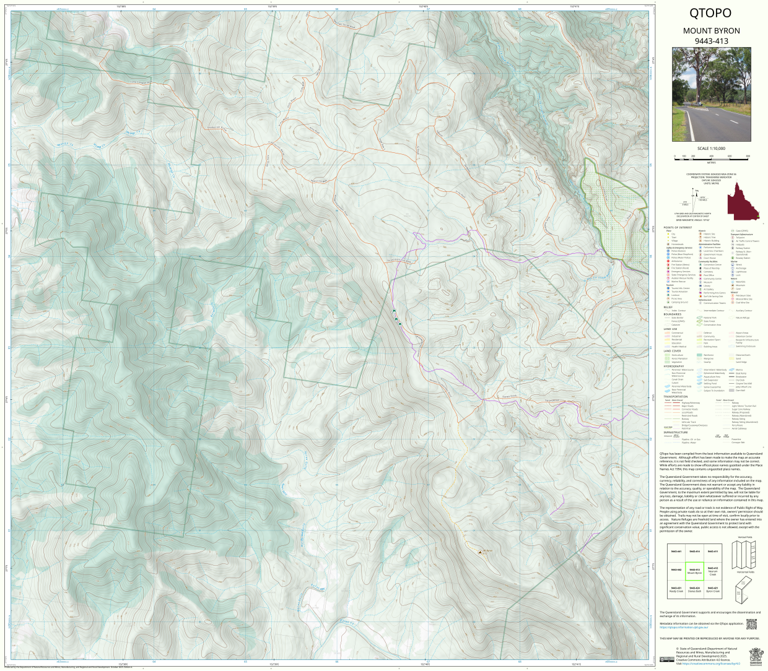 Mount Byron (9443-413) Map by Department of Natural Resources and Mines ...