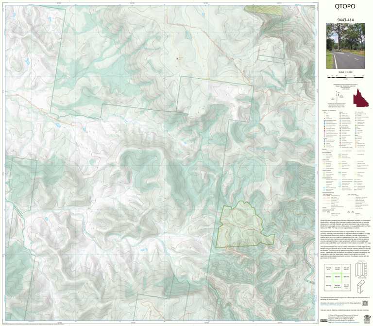 Mount Byron (9443-414) Map by Department of Natural Resources and Mines ...