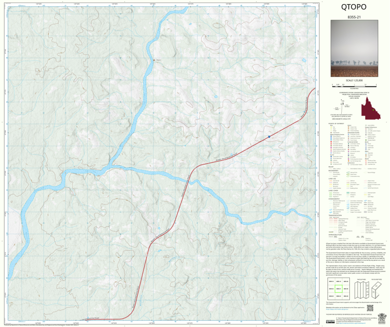 Mount Coolon (8355-21) Map by Department of Natural Resources and Mines ...