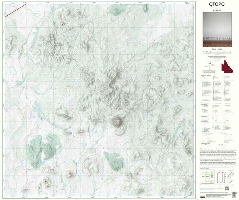 Mount Donald (8452-11) Map by Department of Natural Resources and Mines ...