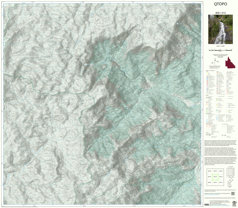 Mount Edgar (8061-414) Map by Department of Natural Resources and Mines ...