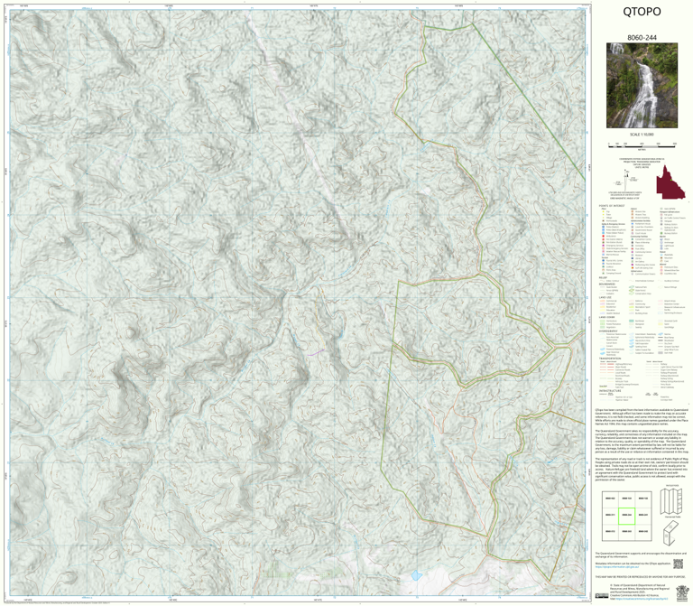 Mount Fox (8060-244) Map by Department of Natural Resources and Mines ...