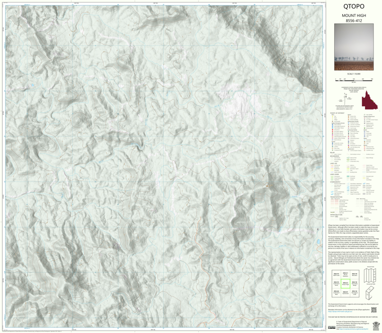 Mount High (8556-412) Map by Department of Natural Resources and Mines ...