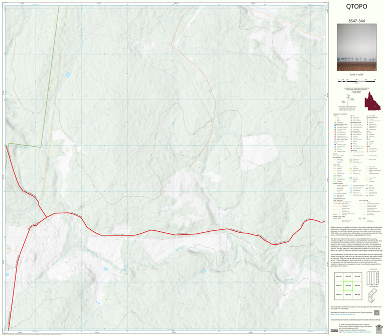 Mount Howe (8547-344) Map by Department of Natural Resources and Mines ...