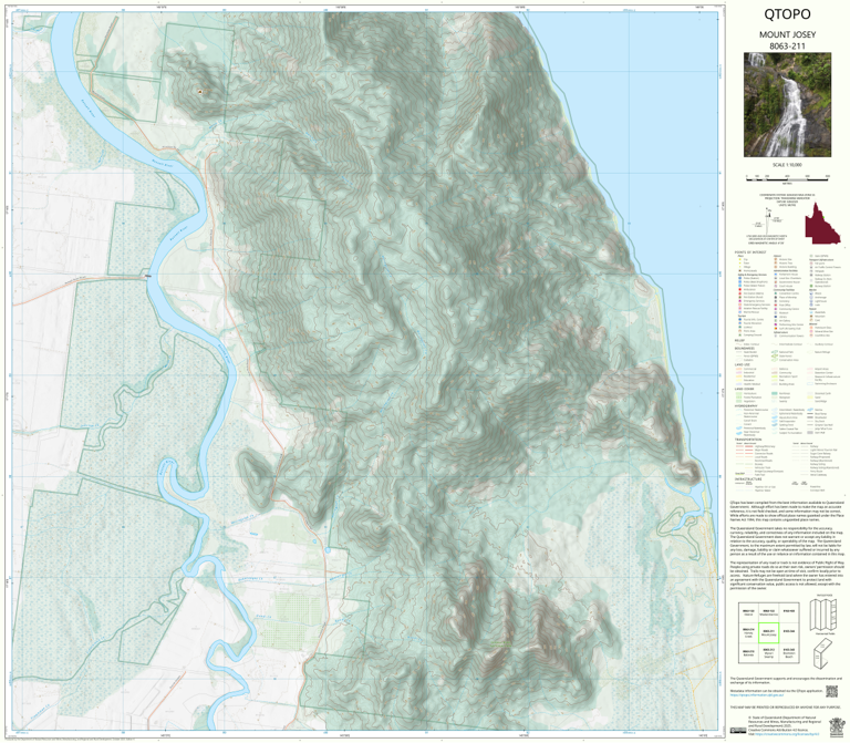 Mount Josey (8063-211) Map by Department of Natural Resources and Mines ...