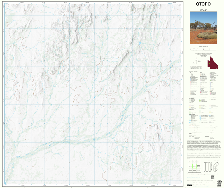 Mount Merlin (6954-21) Map by Department of Natural Resources and Mines ...