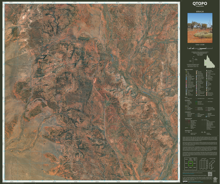 Mount Merlin (6954-24i) Map by Department of Natural Resources and ...