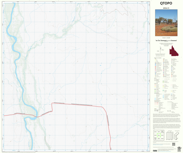 Mount Merlin (6954-31) Map by Department of Natural Resources and Mines ...