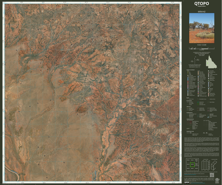 Mount Merlin (6954-42i) Map by Department of Natural Resources and ...