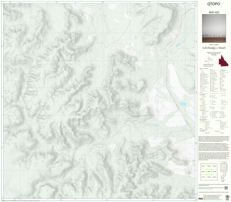 Mount Ox (8947-433) Map by Department of Natural Resources and Mines ...
