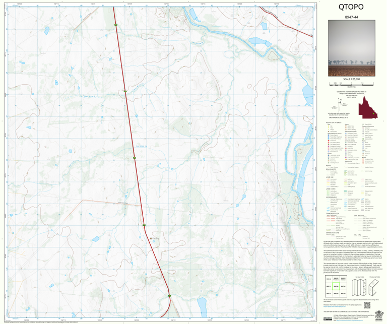Mount Ox (8947-44) Map by Department of Natural Resources and Mines ...