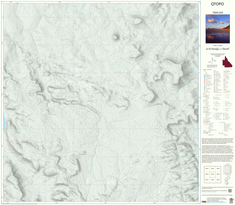 Mount Rous (7659-233) Map by Department of Natural Resources and Mines ...