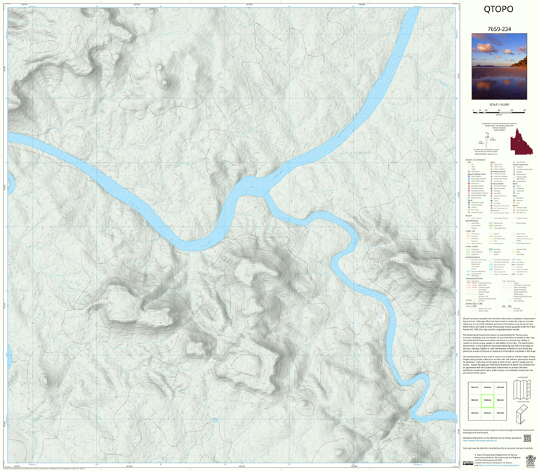 Mount Rous (7659-234) Map by Department of Natural Resources and Mines ...