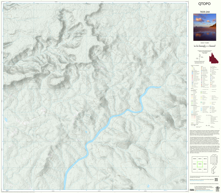 Mount Rous (7659-244) Map by Department of Natural Resources and Mines ...