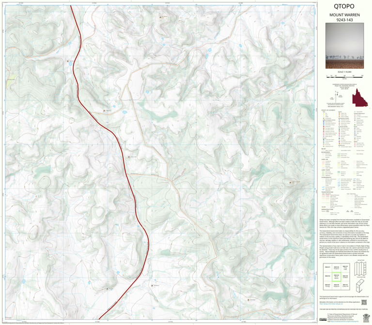 Mount Warren (9243-143) Map by Department of Natural Resources and ...