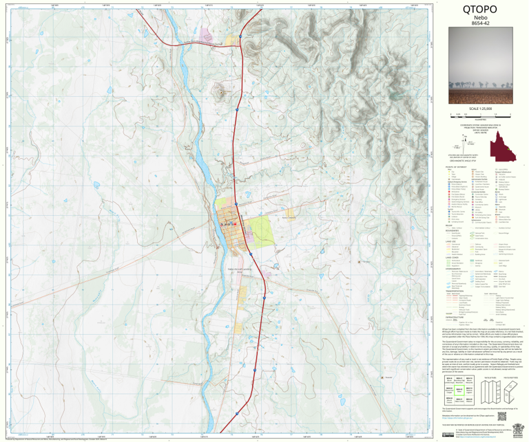 Nebo (8654-42) Map by Department of Natural Resources and Mines ...