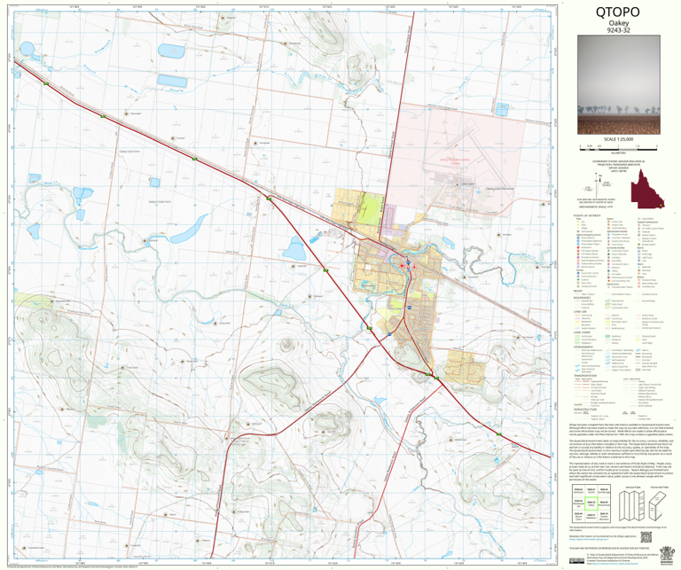 Oakey (9243-32) Map by Department of Natural Resources and Mines ...