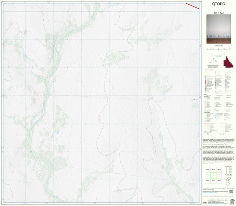 Old Gordon (8551-422) Map by Department of Natural Resources and Mines ...
