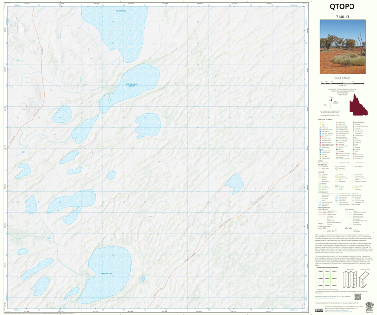 Pigeon Lake (7140-13) Map by Department of Natural Resources and Mines ...