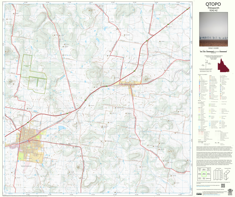 Pittsworth (9242-42) Map by Department of Natural Resources and Mines ...