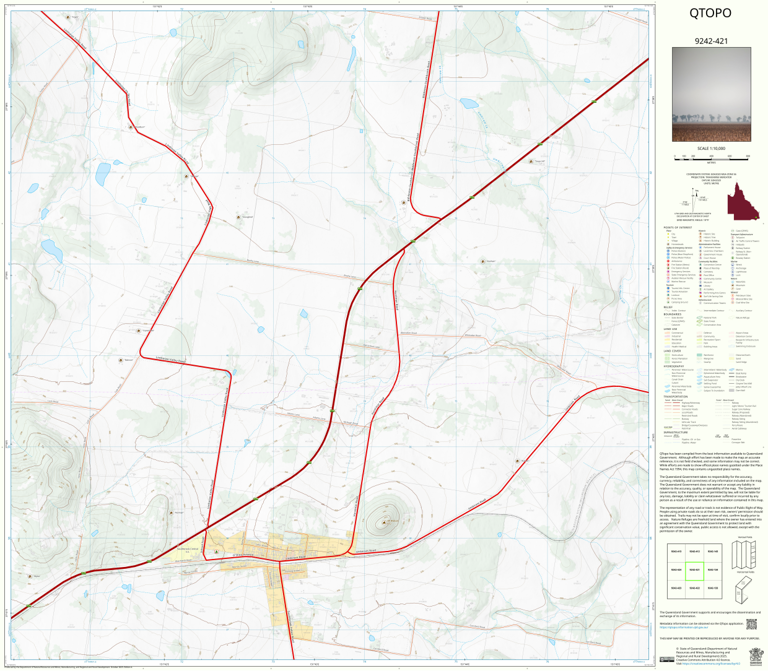 Pittsworth (9242-421) Map by Department of Natural Resources and Mines ...