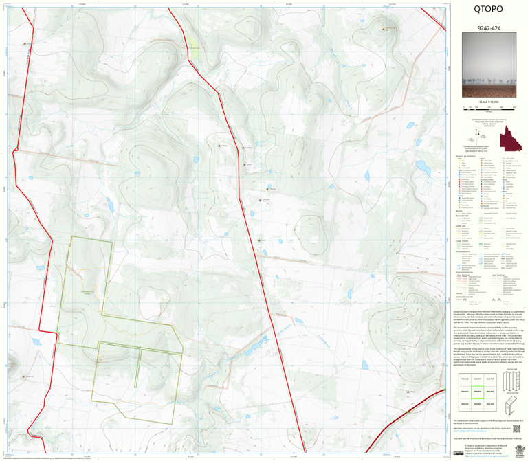 Pittsworth (9242-424) Map by Department of Natural Resources and Mines ...