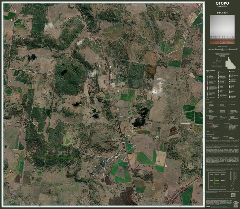 Pittsworth (9242-424i) Map by Department of Natural Resources and Mines ...
