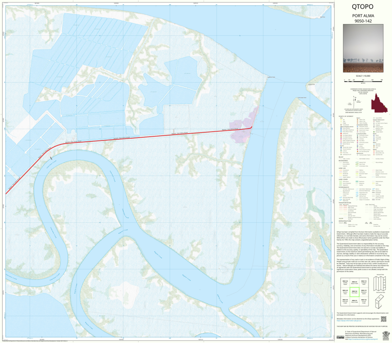 Alma Map Port Alma (9050-142) Map by Department of Natural Resources and Mines ...